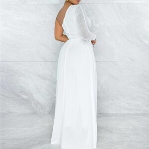 White Mesh Jumpsuit- 2X